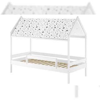 Erst-Holz Hausbett Modell 58 90 x 200 cm Kiefer massiv lackiert weiß