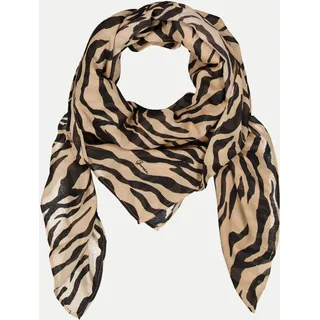 Schal mit Animalprint Braun