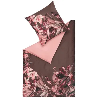 Schöner Wohnen Amalia Floral Baumwolle Rot 155 x 220 cm + 80 x 80 cm