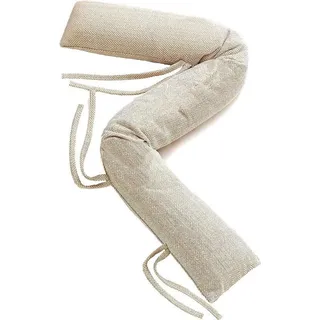 Famanu Zugluftstopper für Fenster bis 120 cm, waschbar, energiebewusst, extra lang und schwer, beige
