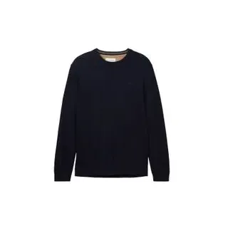 Tom Tailor Herren Rundhals Pullover BASIC CREWNECK Relaxed Fit Blau Grau 13160 S