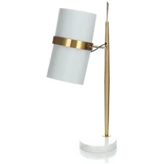 Kayoom Tischlampe Annabela 200 Weiß / Gold