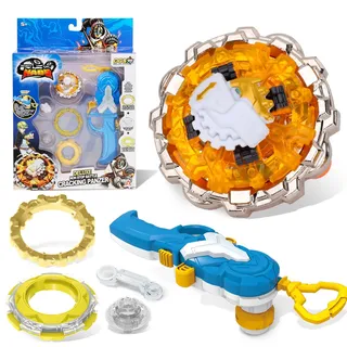 INFINITY NADO Kreisel für Kinder Metall Spielzeug Jungen Cracking Panzer, Metallkreisel für Jungen und Mädchen im Alter von 5, 6, 7, 8, 9, 10, 11 und 12 Jahren, Yellow