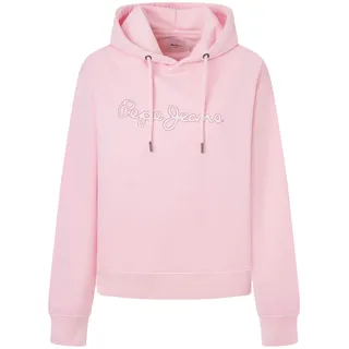 Sweatshirt PEPE JEANS "LANA HOODIE" Gr. XS, pink Damen Sweatshirts mit Logoschriftzug