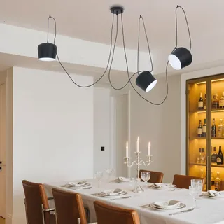 GHiycotdl Kreative Cafe Bar Restaurant Show Case Aim Pendelleuchte Nodic Moderne Lampe (Black, 3 head)