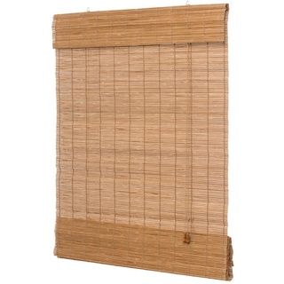 Raffrollo Bambus Raffrollo Bambusraffrollo Afrika Stil Holzrollo Seitenzugrollo, ventanara braun 160 cm x 160 cm