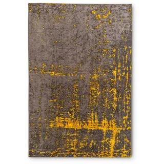 Vintage Teppich Scroom 80 x 150 cm Mischgewebe Gold, Schwarz Gold /