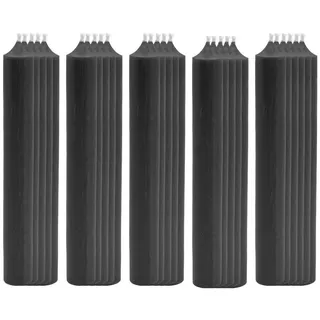 TSB Werk Spitzkerze 25x Stabkerze Tischkerze Wachskerze Durchgefärbt, Tropffrei, Kerze, 180 x 22mm, Set schwarz