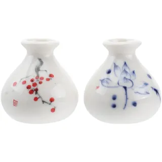 DECHOUS Niedliches Blumentopf-Set Mit 2 Mini-vasen Im Japanischen Ikebana-Stil Dekorativ Für Die Raumdekoration