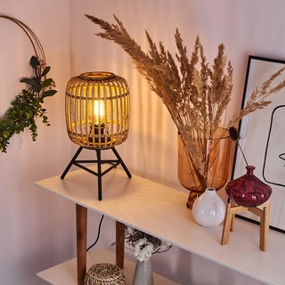 »Padra« Tischlampe aus naturfarbenen Bambus