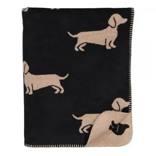 CAWÖ Kuscheldecke 150 x 200 cm Beige/Schwarz