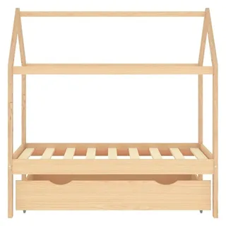 vidaXL Kinderbett mit Schublade Kiefer 70 x 140 cm braun