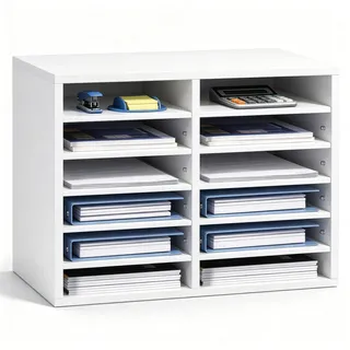 Vevor Briefablage Schreibtisch Organizer 520 x 305 x 410 mm, 2,3–5,6 cm Einstellbar A4 Stapelbar, Papierablage, Aufbewahrung Schreibtisch