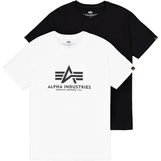 Alpha Industries Basic T-Shirt schwarz/weiß M