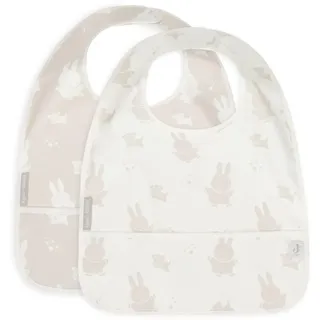 jollein 029-864-67092 Lätzchen wasserdicht 2er Set - Miffy & Snuffy nougat