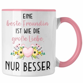 Trendation Tasse Beste Freundin Tasse Geschenk Geburtstag Aller Beste Freundin BFF Wie rosa