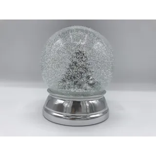 Hermann Bauer jun. Kollektion Schneekugel Tannenbaum mit Geschenken 12 cm versilbert, anlaufgeschützt)