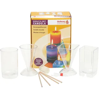 Mixed-Store 4 Kerzengießformen, Komplettset mit 4 Kerzengießformen, Zubehör und Anleitung, Kreativset, Kerzen gießen, Kerzen herstellen, Geschenkidee für Groß und Klein
