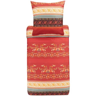 BASSETTI Orosei Satin Rot 200 x 200 cm + 80 x 80 cm