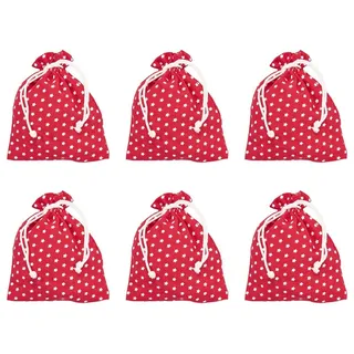 BUTLERS Geschenke-Säckchen PACK-A-BAG 6er-Set - Rot
