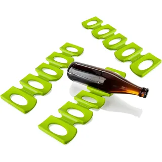 Flaschenhalter – 3er-set – Weiches Silikon – Für Kühlschrank Und Bar – Rollfest – Grün, 31 X 9,5 Cm
