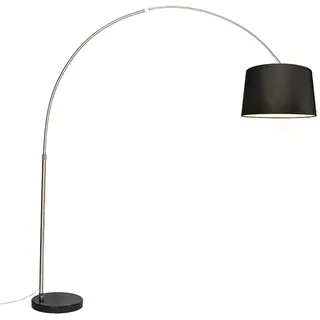 QAZQA Bogenleuchte 45 cm Schwarz