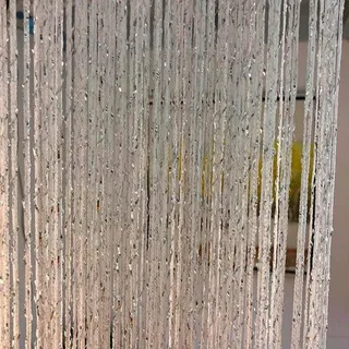 Famanu Gardine 100 x 200 cm mit Glitzer - Weiß
