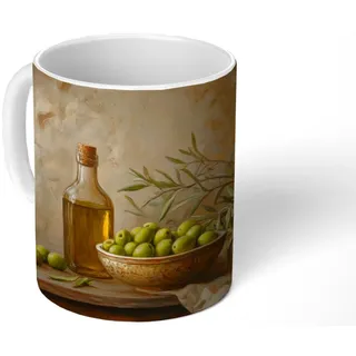 MuchoWow Tasse Oliven - Stilleben - Vintage, 1-tlg., Keramik, Kaffeetassen, Teetasse, Becher, Kaffeebecher, Geschenk