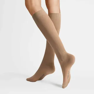 Hudson Kniestrümpfe Relax Fine 1 Paar Beige/Braun 39-42