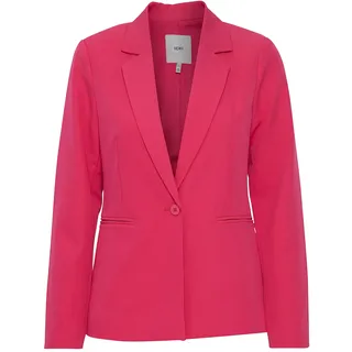 ICHI IHLEXI BL Damen Blazer Kurzblazer Jacke Ein-Knopf-Blazer mit Stretch und Reverskragen, Größe:40, Farbe:Fuchsia Purple (182436) - 40