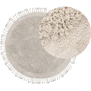 Beliani Bitlis Shaggyteppich 140 x 140 cm Beige