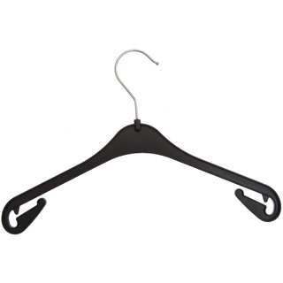 Hagspiel Kleiderbügel 20 STK. Kleiderbügel aus Kunststoff, Kinderkleiderbügel, schwarz, 26 cm