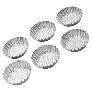 Pedrini Set mit 6 Förmchen für Süßigkeiten Lillo aus Edelstahl Ø 9,5 Cm