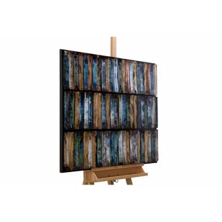 Kunstloft Metallbild, Blau, Metall, 8.8x70 cm, Bilder und Zubehör, Wandbilder, Metallbilder