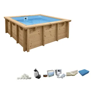 Holzpool Tiefe 0,78 M, Mit Filteranlage