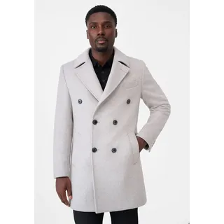 RICANO Kurzmantel Giorgio eleganter Kurzmantel mit Reverskragen und Knopfleiste grau XL