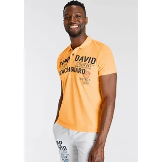 Poloshirt CAMP DAVID Gr. XXL, orange (sunrise neon) Herren Shirts Kurzarm in hochwertiger Piqué-Qualität