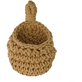 ZYNCUE 1 Stück gewebter Korb, handgewebter Jute-Hängekorb, atmungsaktiver Hängekorb für Gemüse und Obst, umweltfreundliche Wandhalterungskörbe sind für Zwiebeln, Knoblauch, Kartoffeln oder Obst (B 14