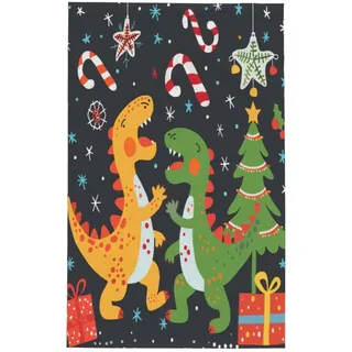 Entemne Geschirrtuch mit süßem Dinosaurier-Motiv, für die Küche, saugfähig, Waffel-Teetücher, Mikrofaser-Handtuch, schnell trocknend, für Einweihungsgeschenk, neues Zuhause, 40,6 x 66 cm