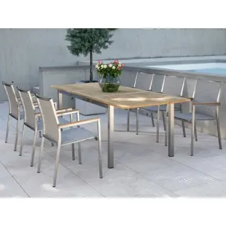 Stern Polaris Gartenmöbel Set 3 Edelstahl Teak
