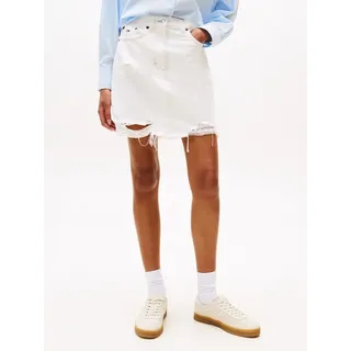 Tommy Jeans Jeansrock MOM SKIRT CI8091 mit Destroyed Effekt weiß 29