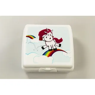 TUPPERWARE To Go Sandwich-Box weiß Einhorn Pausenbox Brotbox Brotbehälter Schule P 26993