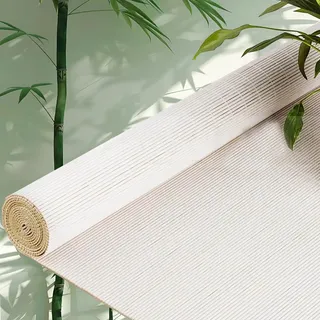 Weiß Natürliche Bambus-Rollos,Raffrollo Bambus,Anti-UV Bambusvorhang Atmungsaktive Sonnenschutz Und Sichtschutz Rollo Für Fenster Innenhaus Büro Küche