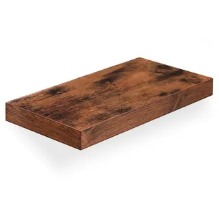 VASAGLE Wandregal 40 x 20 x 3,8 cm Braun