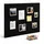 Selbstklebendes Filzpinnwand Set 120 90 Schwarz