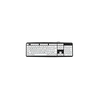 ASHATA Kabelgebundene Tastatur mit großen Tasten und großer Schrift,USB Tastatur mit 104 Tasten,Große Druckbuchstaben Computertastatur für Senioren,Sehbehinderte und