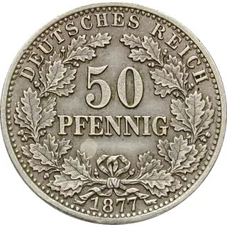 Deutsches Kaiserreich 50 Pfennig 1877-1878