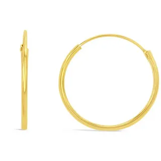 Ars-Argenti Paar Creolen Ohrringe Damen echt 925 Sterling Silber - 18K vergoldet (inkl. Schmuckbox), 925 Sterling Silber, Hypoallergen, Wasserfest, Nickelfrei goldfarben|silberfarben