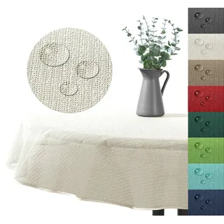 heimtexland Outdoor Tischdecke Typ883 140 cm rund Beige