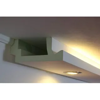 BENDU LED-Stuck-Leiste WDML-200A-PR für indirekte Decken-Wand-Beleuchtung | 200x82mm BxH | Licht-Profil aus Hartschaum XPS für Wohnzimmer Schlafzimmer Küche | Wand-Leiste ohne Leuchtmittel